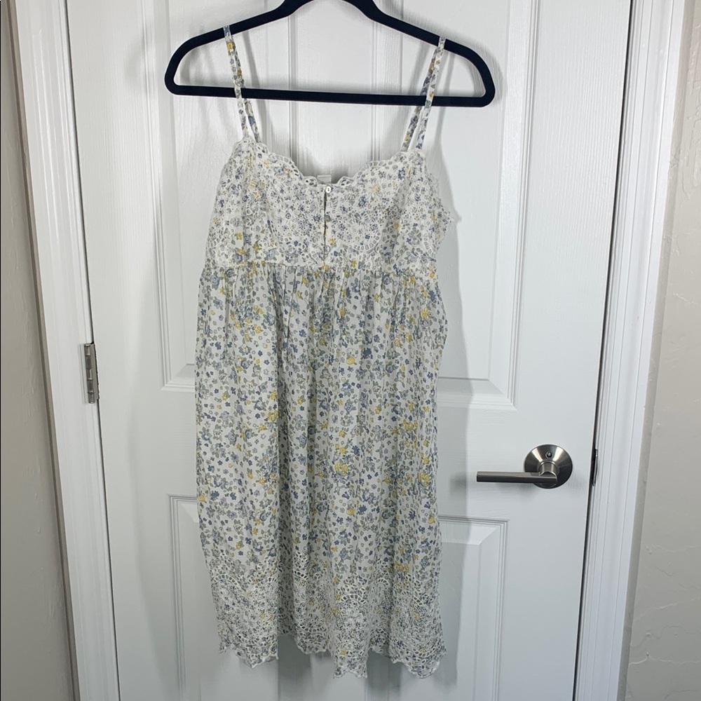 Joie floral eyelet embroidered cotton dress with adjustable straps size medium